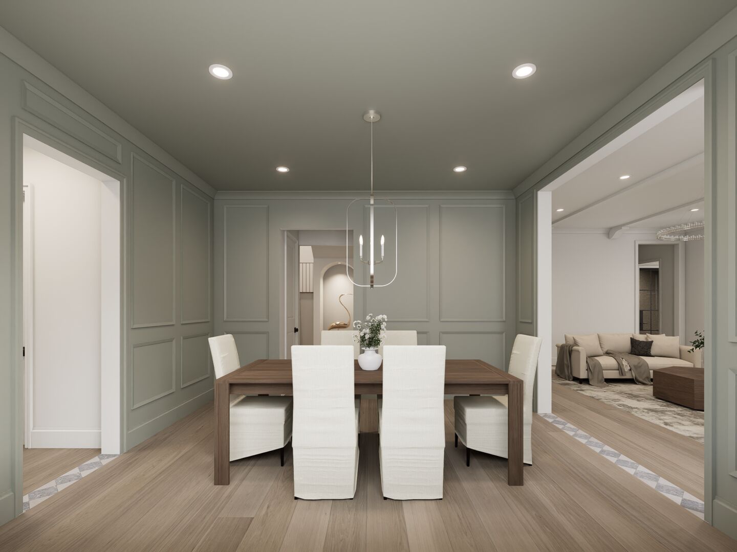 Formal dining room with millwork