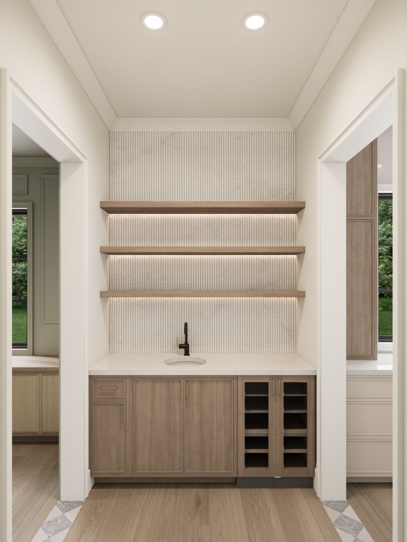 Butler's pantry with millwork