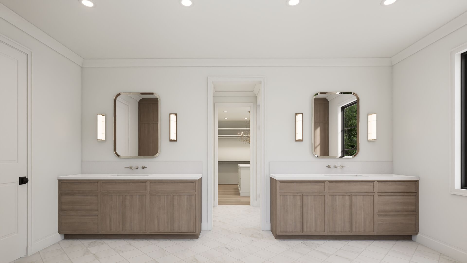 Double vanity master bathroom